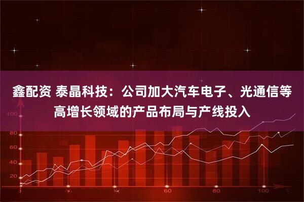 鑫配资 泰晶科技：公司加大汽车电子、光通信等高增长领域的产品布局与产线投入